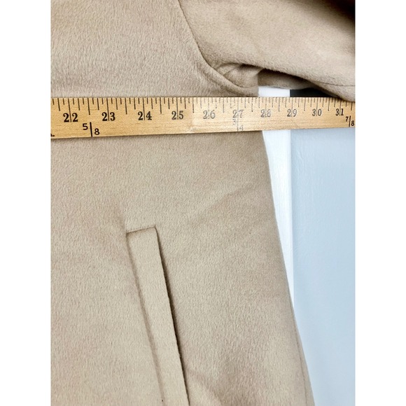 UNIQLO Women's Beige Wool Blend Oversized Collar Coat XL - Picture 4 of 13